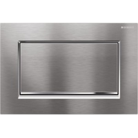 Geberit Sigma30 Betätigungsplatte für Spül-Stopp-Spülung Chrom gebürstet/glanzverchromt/Chrom gebürstet (115.893.KX.1)