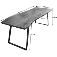 Sam möbel gmbh Esstisch Baumkante Akazie nussbaum 200x100 schwarz