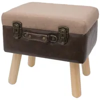 HMF Sitzhocker mit Stauraum im Vintage-Design, 40 x 32