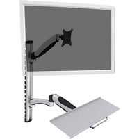 Digitus Monitor-Maus-Tastatur-Halterung DA-90354 silber für 1 Monitor, 1 Tastatur,