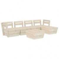 VidaXL 6-tlg. Garten-Paletten-Lounge-Set Imprägniertes Fichtenholz