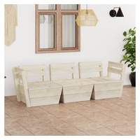 VidaXL Garten-Palettensofa 3-Sitzer Imprägniertes Fichtenholz