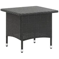 VidaXL Beistelltisch Schwarz 50x50x47 cm Poly Rattan