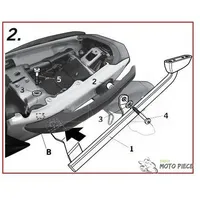 Shad K0ER62ST Topcase Montagekit, Schwarz