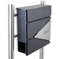 BITUXX Design Standbriefkasten 16767 Briefkastenanlage Freistehender Postkasten mit Post