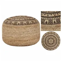 VidaXL Handgefertigter Sitzpuff Braun 45 x 30 cm Jute