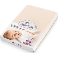 Träumeland Spannbetttuch Jersey, beige, 60 x 120 + 70