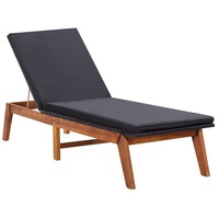 VidaXL Sonnenliege 200 x 60 x 86 cm schwarz/braun