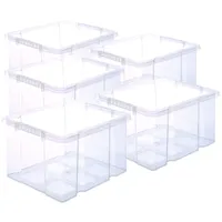 BigDean 5x Stabile Kunststoffbox ohne Deckel Eurobox (Dreh Stapelbar)