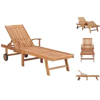 VidaXL Sonnenliege 195 x 59,5 x 35 cm natur