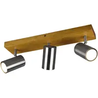 Trio Marley 3-flammig Holz Nickel matt
