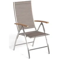 SonnenPartner Paragon Klappsessel Edelstahl taupe