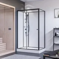 Breuer BR 100 Komplettdusche 120 x 80 cm schwarz