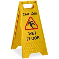Relaxdays Achtung Rutschgefahr Aufsteller, Englisch, Warnschild Caution Wet Floor,