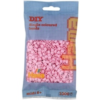 Hama Beutel mit Perlen 1000 St. pastell rose
