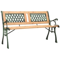 VidaXL Gartenbank 122 cm Gusseisen und Massivholz Tanne