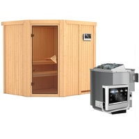 Karibu Sauna Siirin-9kWBio Ofen-Steuergerät-Ohne Dachkranz
