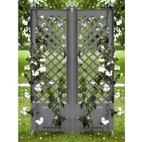 KHW Spalier mit Erdspieß 2er-Set 43 cm Grau