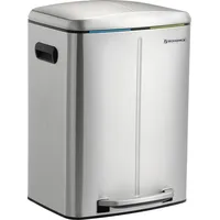 Songmics Mülleimer 2 x 20 L, Mülltrennsystem 2 Fächer,