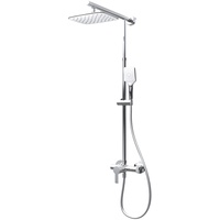 Schulte DuschMaster Rain mit Einhebelmischer White Style Eckig