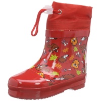 Playshoes Gummistiefel gefüttert Regenstiefel, rot Waldtiere, 20 EU