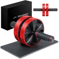 EliteAthlete Bauchtrainer - Bauchmuskeltrainer - Bauchroller ROT sans taille