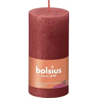 Bolsius  Rustik Stumpenkerze 10 x 5 cm zartes rot
