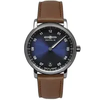 Zeppelin New Captain's Line Monotimer Leder 36 mm 8643-3