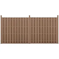 [neu.holz] WPC Gartenzaun Langero 185x376 cm Braun neu.holz