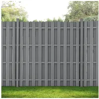 [neu.holz] WPC Gartenzaun Langero 185x376 cm Grau [neu.holz]