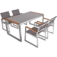 Garden Pleasure Ava Set 5-tlg. silberglänzend/braun
