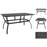 VidaXL Gartentisch Anthrazit 140x80x72 cm Stahl