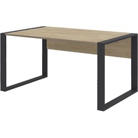 Röhr-Bush Schreibtisch hickory rechteckig, Kufen-Gestell grau 150,0 x 80,0