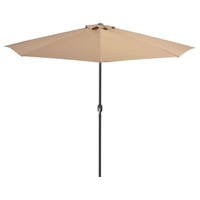 VidaXL Balkon-Sonnenschirm 300 x 150 cm taupe halbrund