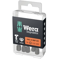 WERA 840/4 IMP DC Impaktor Innensechskant Bit 5x50mm, 1er-Pack