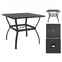 VidaXL Gartentisch Anthrazit 81,5x81,5x72 cm Stahl