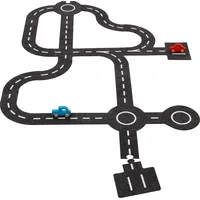 GoKi Spielstraße mit 2 Fahrzeugen