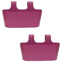 ENGELLAND® ENGELLAND 2 x Blumenkasten zum Auf-Hängen, Farbe: Lila,