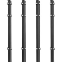 Eider 4x Eckpfosten, 40x40x1700 mm, anthrazit - Ein- &
