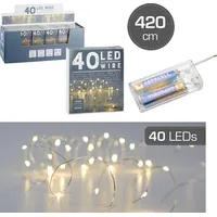 Cepewa Mikro LED 40er Lichterkette - silber