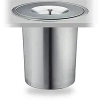 Relaxdays Einbaumülleimer 8 l Silber