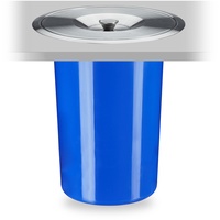 Relaxdays Mülleimer für Arbeitsplatte, 8 Liter - blau