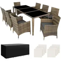 Tectake Monaco Set 9-tlg. natur