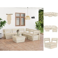 VidaXL Garten-Paletten-Lounge-Set 6-tlg. natur 3063720