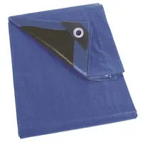 Perel Abdeckplane 3 x 4 m Blau/Schwarz