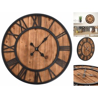 VidaXL Wanduhr Vintage mit Quarzwerk Holz und Metall 60