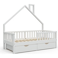 VitaliSpa Hausbett Noemi 80x160cm Schubladen Rausfallschutz