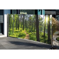Westerholt Seitenmarkise mit Fotodruck Wald 1,6x3m, links - Auszug