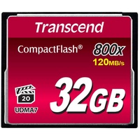 Transcend 800x R120/W60 CompactFlash Card 32GB (TS32GCF800)