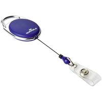 Durable Ausweishalter mit Druckknopfschlaufe) 10 Stück dunkelblau, 832407